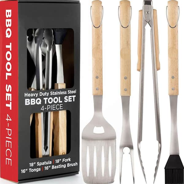 16-piece Bbq Grill Accessories Set - Barbecue Tool Kit With