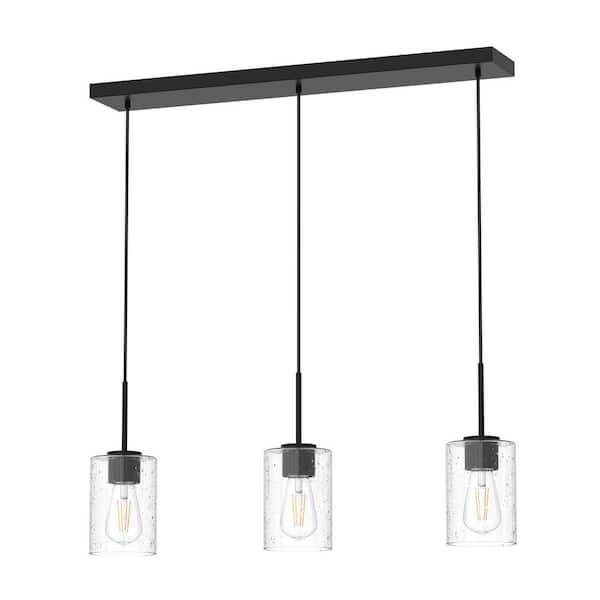 6.5 in. Lip Clear Cylindrical Glass 1 in. Fitter Width Pendant Shade and Vanity Shade (3-Pack)