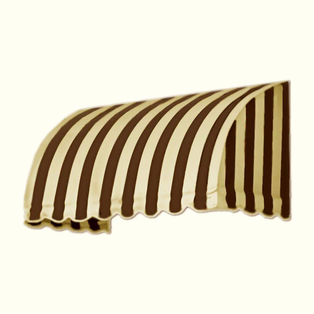 4.38 ft. Savannah Fixed Awning 52.5 in. W x 44 in. H x 36 in. D Acrylic Fabric in Brown/Tan Stripe price history on PriceWatchPro