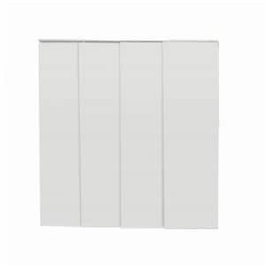 Solar Snow-Bound Cordless Blackout Adjustable Sliding Panel Track Blind with 23 in. Slats - Up to 86 in. W x 96 in. L