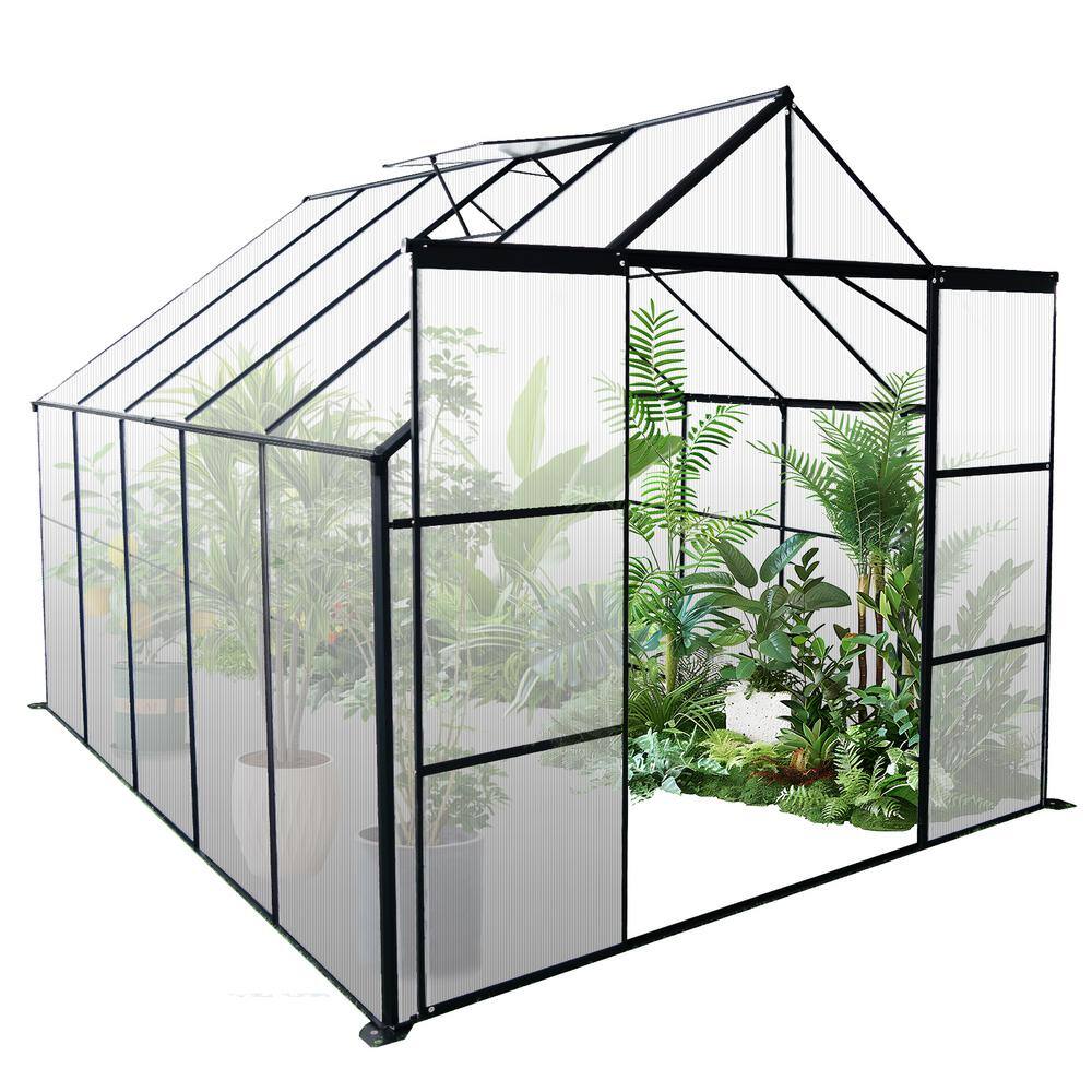 94.50 in. W x 121.25 in. D x 89.50 in. H Polycarbonate Greenhouse with Doub