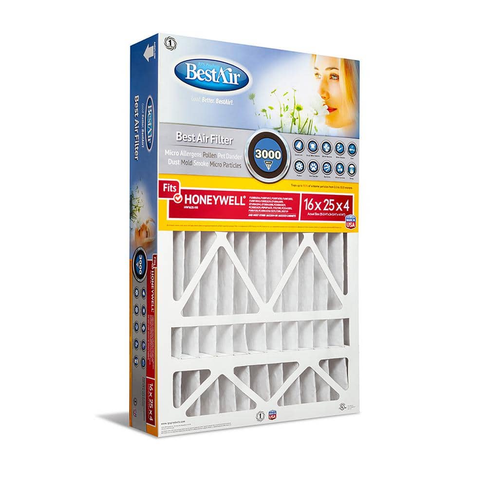 BestAir 16x25x4 MERV 13 Furnace Filter for Honeywell