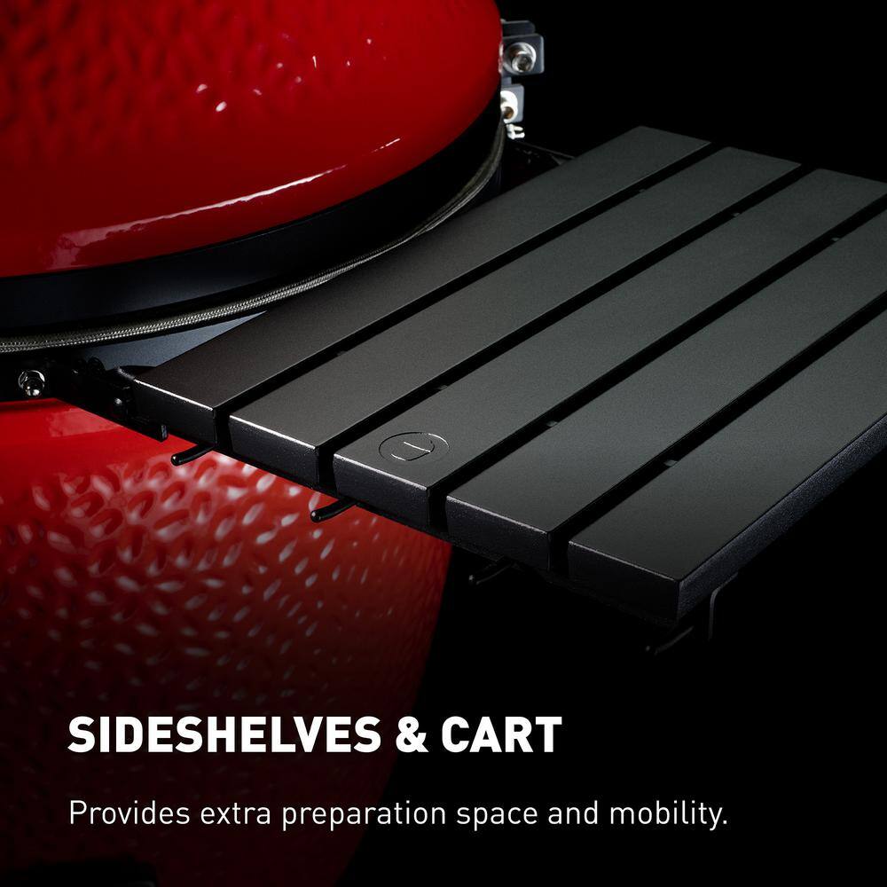 Blaze Red 18-Inch Ceramic Charcoal Grill with Smoker