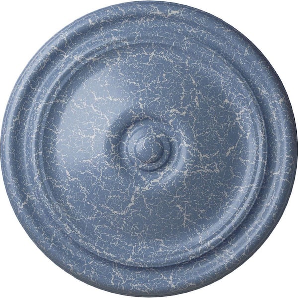 Ekena Millwork 12 in. x 1-3/4 in. Reece Urethane Ceiling Medallion (Fits Canopies upto 2-3/8 in.), Americana Crackle