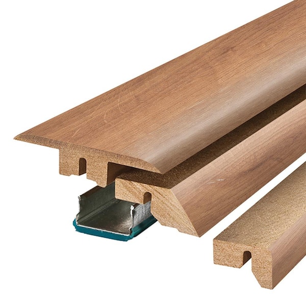 PERFORMANCE ACCESSORIES Marmalade 0.75 in. T x 2.37 in. W x 78.7 in. L Textured Wood Look Laminate Moulding/Trim 4 in 1 Molding