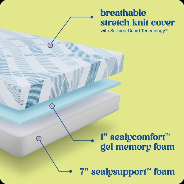 Dreamlife King Medium-Firm Memory Foam 8 in. Bed-in-a-Box Mattress