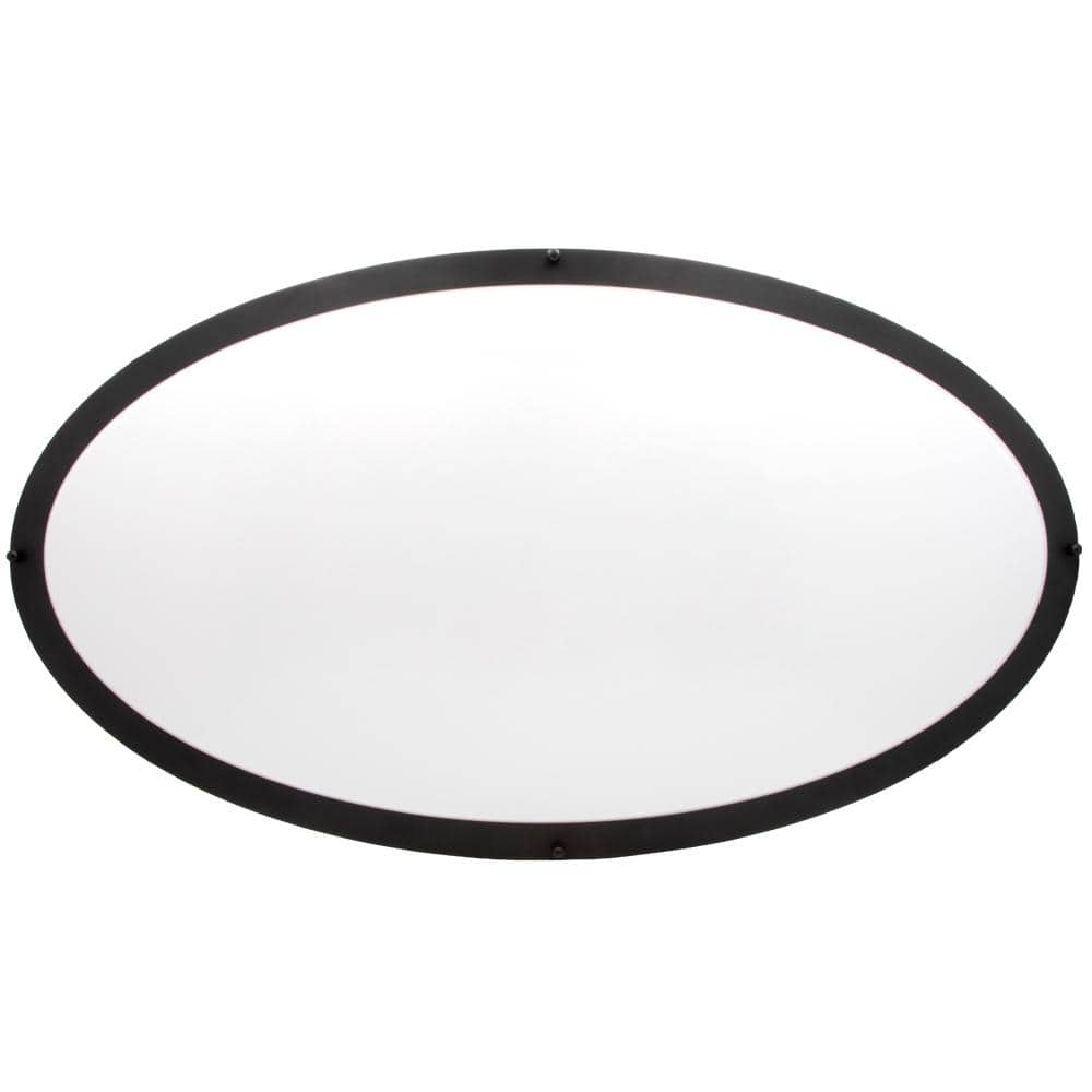 32" Black Oval LED Ceiling Mount Light Fixture with Matte Finish