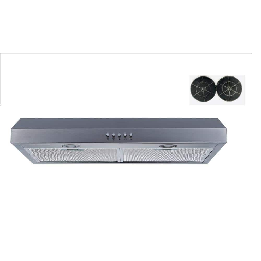 Winflo 30 in. 300 CFM Convertible Under Range Hood in Stainless