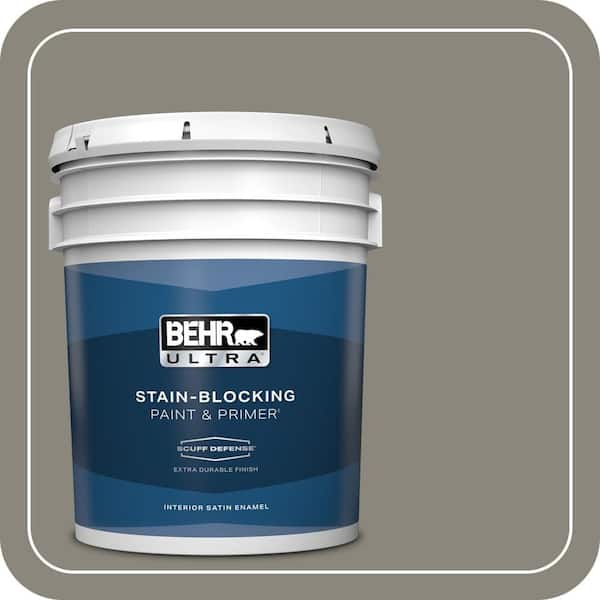 BEHR ULTRA 5 gal. #T12-11 Compass Extra Durable Satin Enamel Interior Paint & Primer