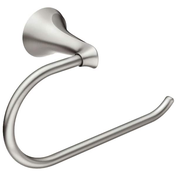Moen Preston Brushed Nickel Wall Mount Single Post Toilet Paper Holder in  the Toilet Paper Holders department at