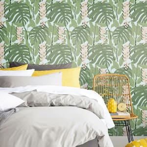 Green and Blue Bunaken Peel and Stick Wallpaper (Covers 28.29 sq. ft.)