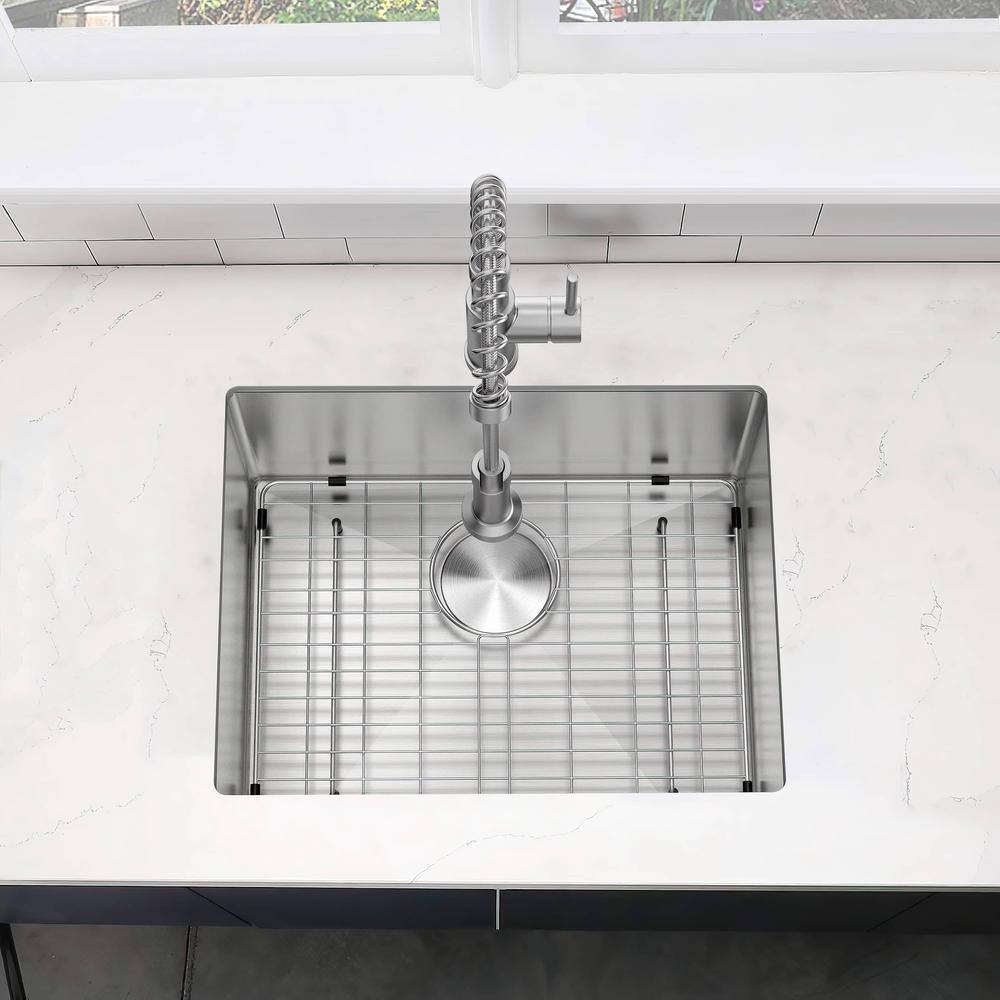 23'' Brushed Stainless Steel Single Bowl Undermount Kitchen Sink