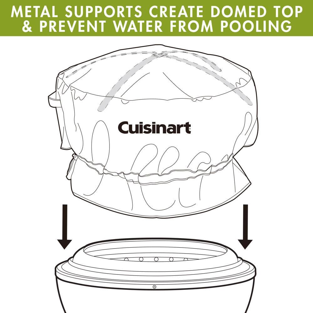 Cuisinart Black Polyester Cleanburn Fire Pit Cover with Drawstring