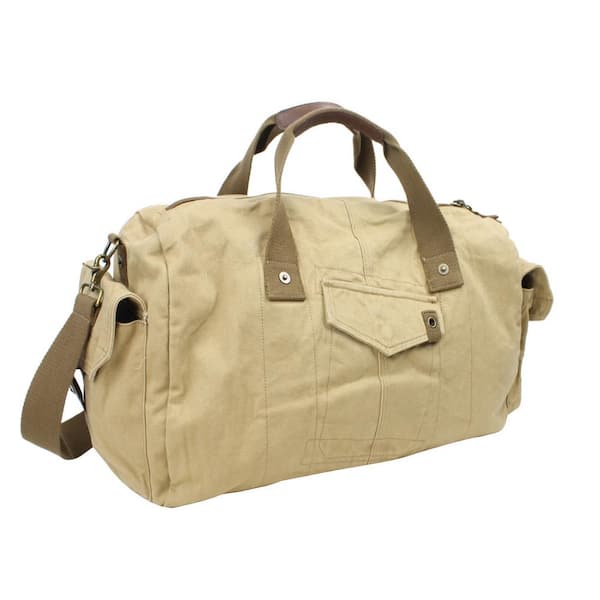 Canvas Duffle Bag, Brown