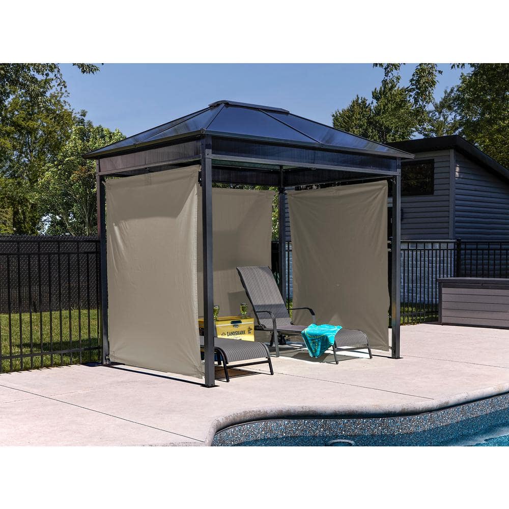 Reviews For Sojag Danxia 7 Ft. X 9 Ft. Cream Cabana Steel Framed Gazebo ...