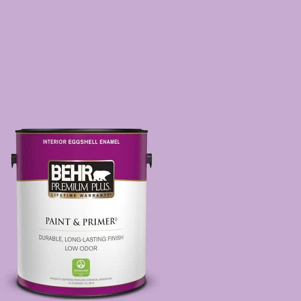 BEHR PREMIUM PLUS 1 gal. #660B-4 Pale Orchid Eggshell Enamel Low Odor Interior Paint & Primer