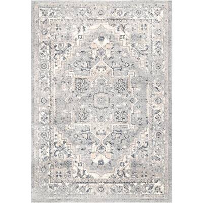 Essa Vintage Light Gray 5 ft. x 8 ft.  Area Rug