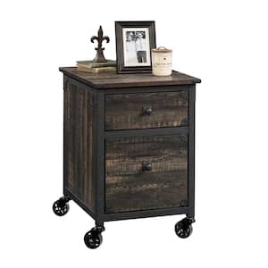 Steel River Carbon Oak File Cabinet with Casters