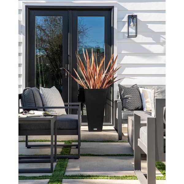 Veradek Midland Tall Square Planter, Black Veradek Midland Tall Square Planter, Black