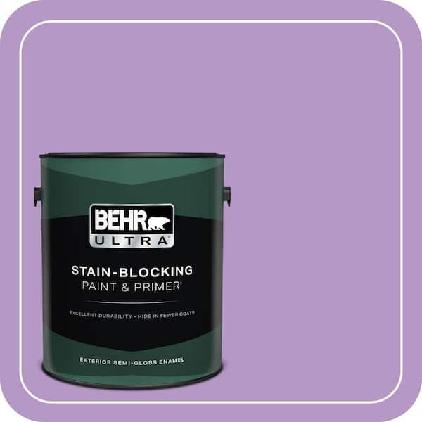 BEHR ULTRA 1 gal. #660B-5 Atlantic Tulip Semi-Gloss Enamel Exterior Paint & Primer