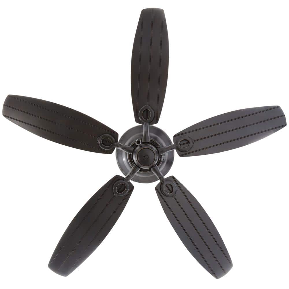 Antique Bronze 54'' Dual Head 5-Blade Ceiling Fan