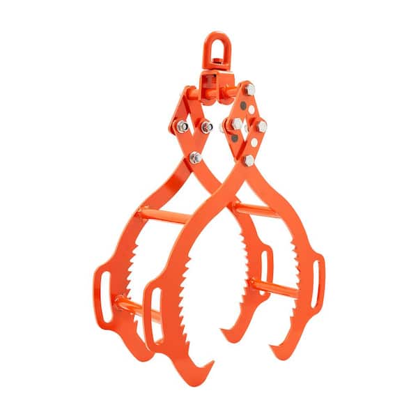 32 in. Log Lifting Tongs, 4-Claw Log Tongs, Heavy Duty Steel Log Grapple, 2200 lbs. Lifting Capacity