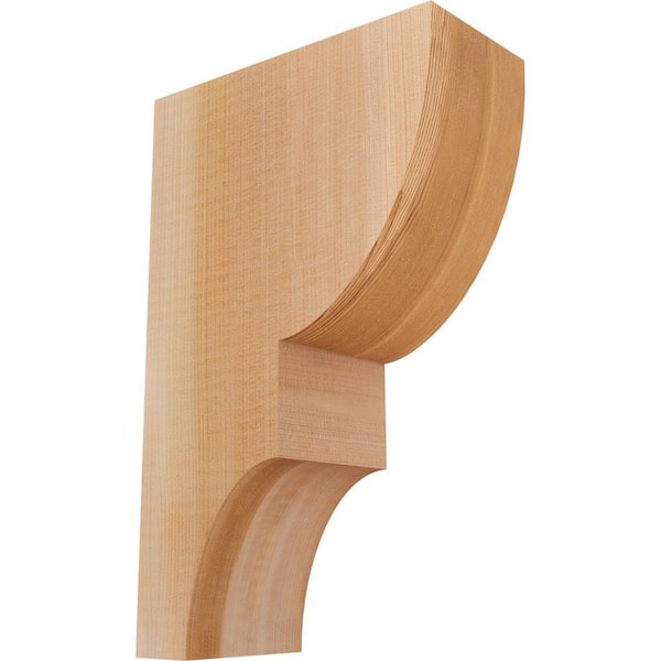 Ekena Millwork 3-1/2 in. x 8 in. x 12 in. Western Red Cedar Ridgewood Smooth Corbel