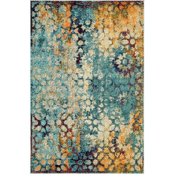 Unique Loom Vita Pollock Blue 4' 0 x 6' 0 Area Rug