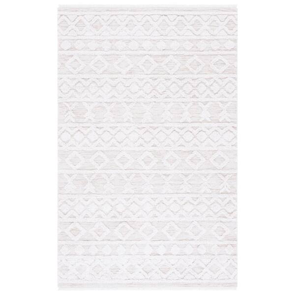 SAFAVIEH Augustine Ivory 9 ft. x 12 ft. Chevron Striped Area Rug