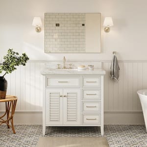 Kensington 36 in. W x 21.5 in. D x 34.5 in. H Freestanding Bath Vanity Cabinet Only in White