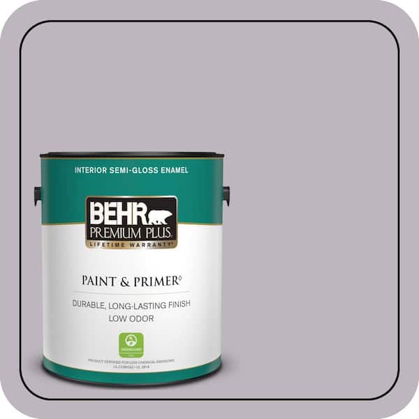 BEHR PREMIUM PLUS 1 gal. #N100-3 Future Vision Semi-Gloss Enamel Low Odor Interior Paint & Primer