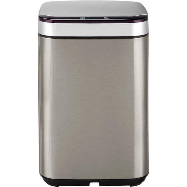 Hanover 3.2-Gallons Stainless Steel Touchless Kitchen Trash Can with Lid  Indoor in the Trash Cans department at
