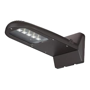 1 -Light Black Outdoor Integrated LED Wall Lantern Sconce