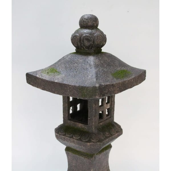 HI-LINE GIFT LTD. 27 in. Grey Stone Pagoda Lantern Garden HI-LINE GIFT LTD. 27 in. Grey Stone Pagoda Lantern Garden