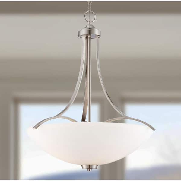 Overland Park 3-Light Brushed Nickel Pendant