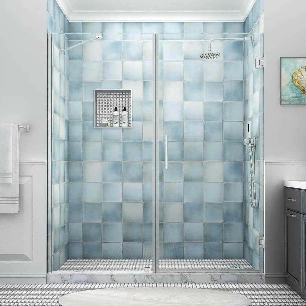 Belmore XL 80" High x 72" Wide Frameless Clear Glass Shower Door
