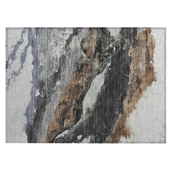 Chantille Machine Washable Indoor/Outdoor Abstract ACN2054 Gray 1 ft. 8 in. x 2 ft. 6 in. Accent Rug