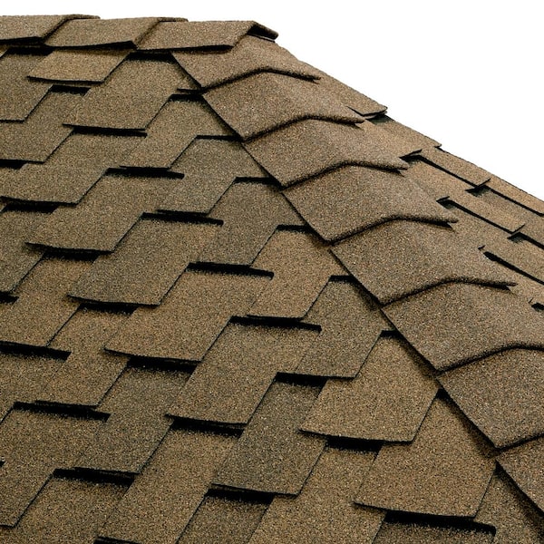 GAF TimberCrest 10 in. W Sandalwood Sequoia Bullnose Hip and Ridge Cap Shingles (20 lin. ft. per Box) (30-Pieces)