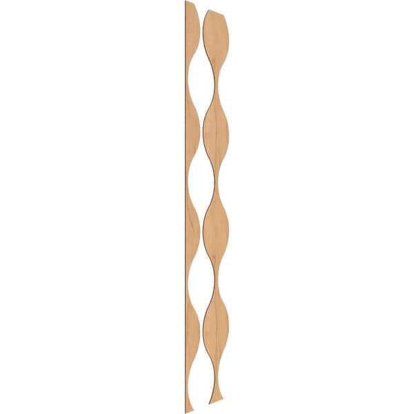 Ekena Millwork Ozark 94 in. H x 0.25 in. W Slatwall Panels in Maple 9-Pack