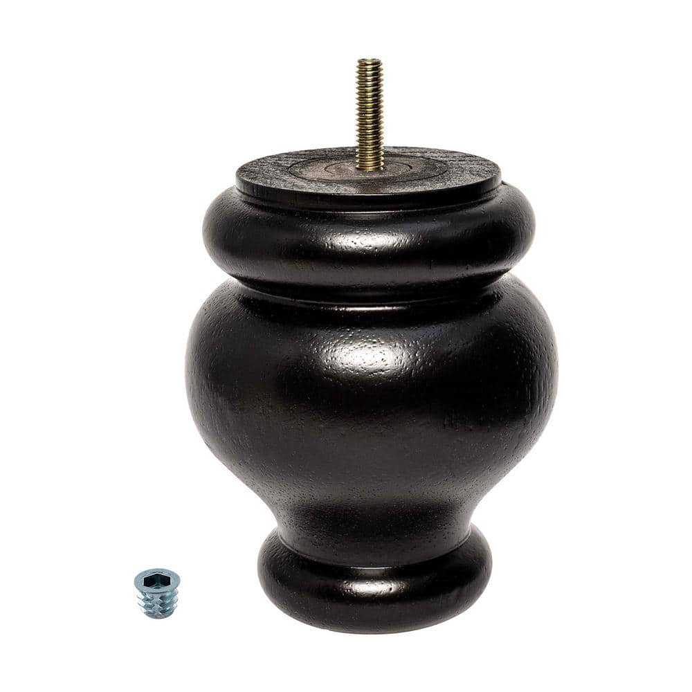 American Pro Decor 5 in. x 4 in. Stained Espresso Solid Hardwood Round