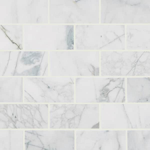 MSI Calacatta Cressa 3 in. x 6 in. Honed Marble Stone Look Floor and Wall Tile (1 sq. ft./Case)