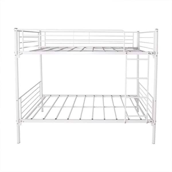 Ahokua White Twin Metal Bunk Bed