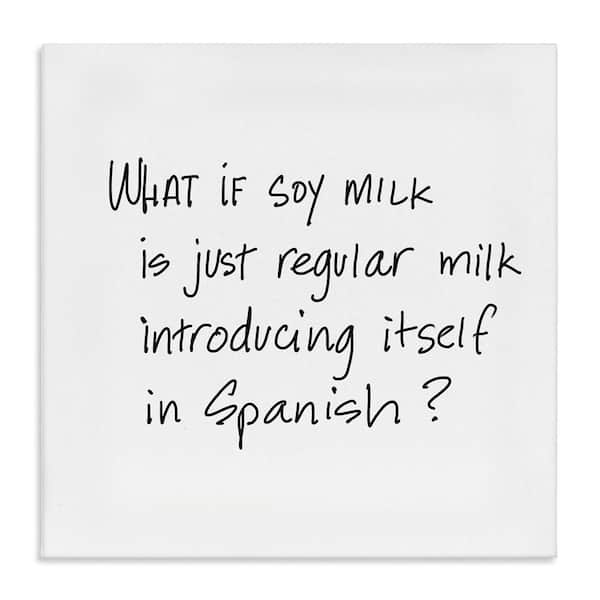 Stupell Industries Soy Milk by SD Graphics Studio Gallery Wrapped Unframed Food Graphic Art Print 30 in. x 30 in.