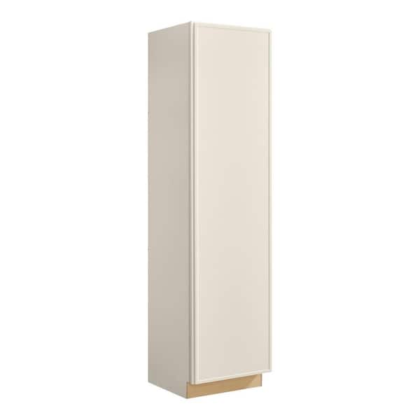 Leyton 24 in. W x 24 in. D x 96 in. H Ready to Assemble Plywood Slim Shaker Utility Pantry Cabinet in Antique White