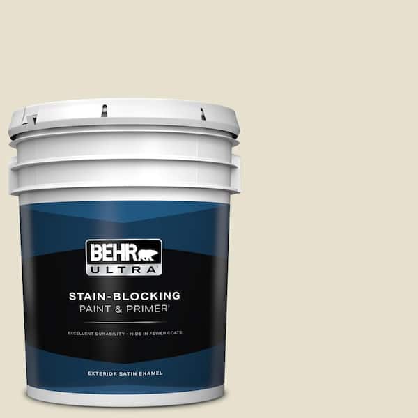 BEHR ULTRA 5 Gal. #S350-1A Cool Honeydew Satin Enamel Exterior Paint and Primer