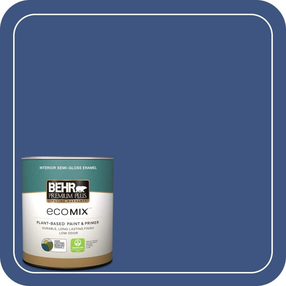 1 qt. #S-G-600 Deep Azure Semi-Gloss Enamel EcoMix Plant-Based Interior Paint & Primer price history on PriceWatchPro