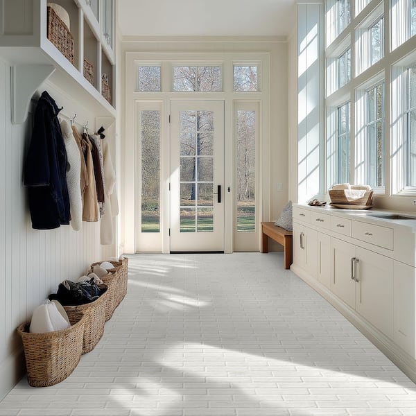MSI Stirling White Brick Matte White Porcelain Brick Look Tile