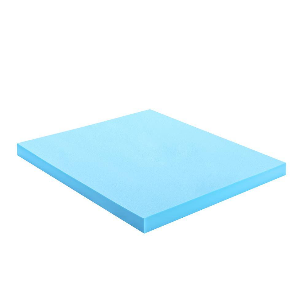 SUBRTEX Medium 4 in. Twin XL Gel Memory Foam Mattress Topper, Cooler