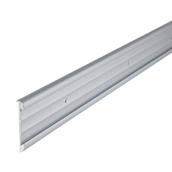 0.050 in. D x 1.481 in. W x 72 in. L Clear Anodized Satin Aluminum Price Tag Molding w/Holes Fits 1-1/4 in. Tag(18-Pack)