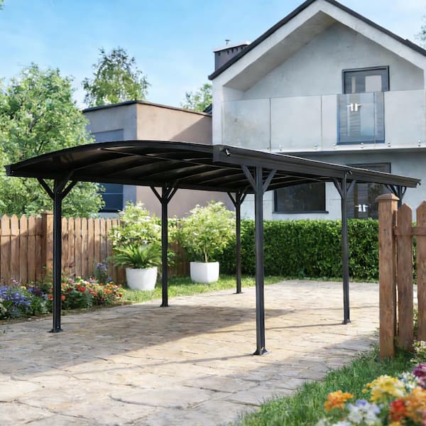 10 ft. x 19 ft. x 7 ft. Outdoor Heavy Duty Carport with Aluminum Metal Frame and Polycarbonate Roof